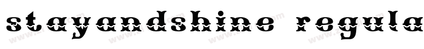 stayandshine regular字体转换